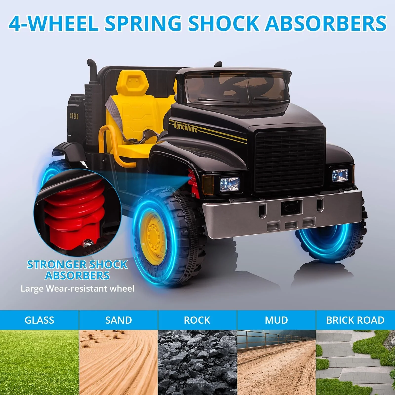 24V Electric Ride-On UTV Car with 2 Seats and Spring Suspension for Kids - Image 14