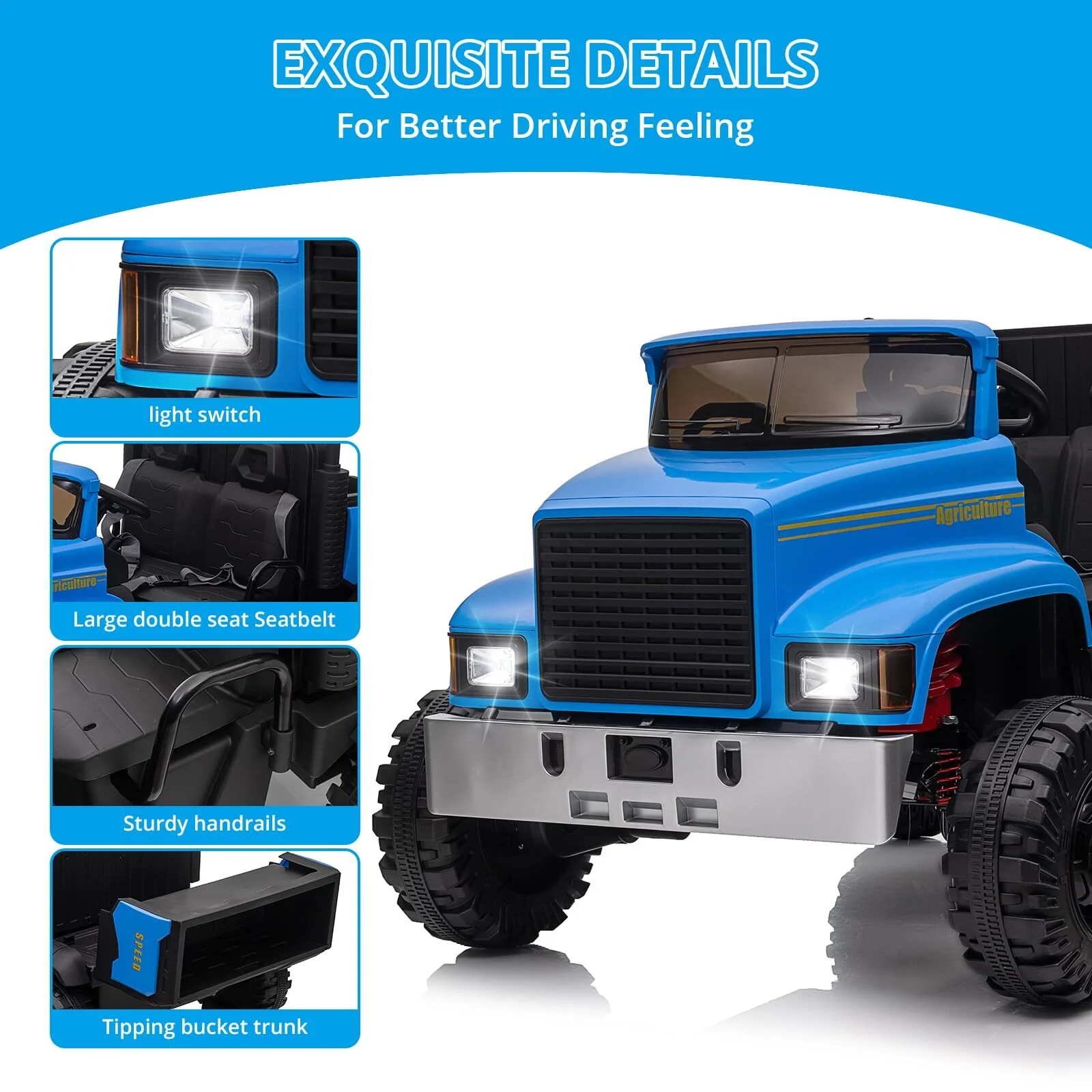 24V Electric Ride-On UTV Car with 2 Seats and Spring Suspension for Kids - Image 4