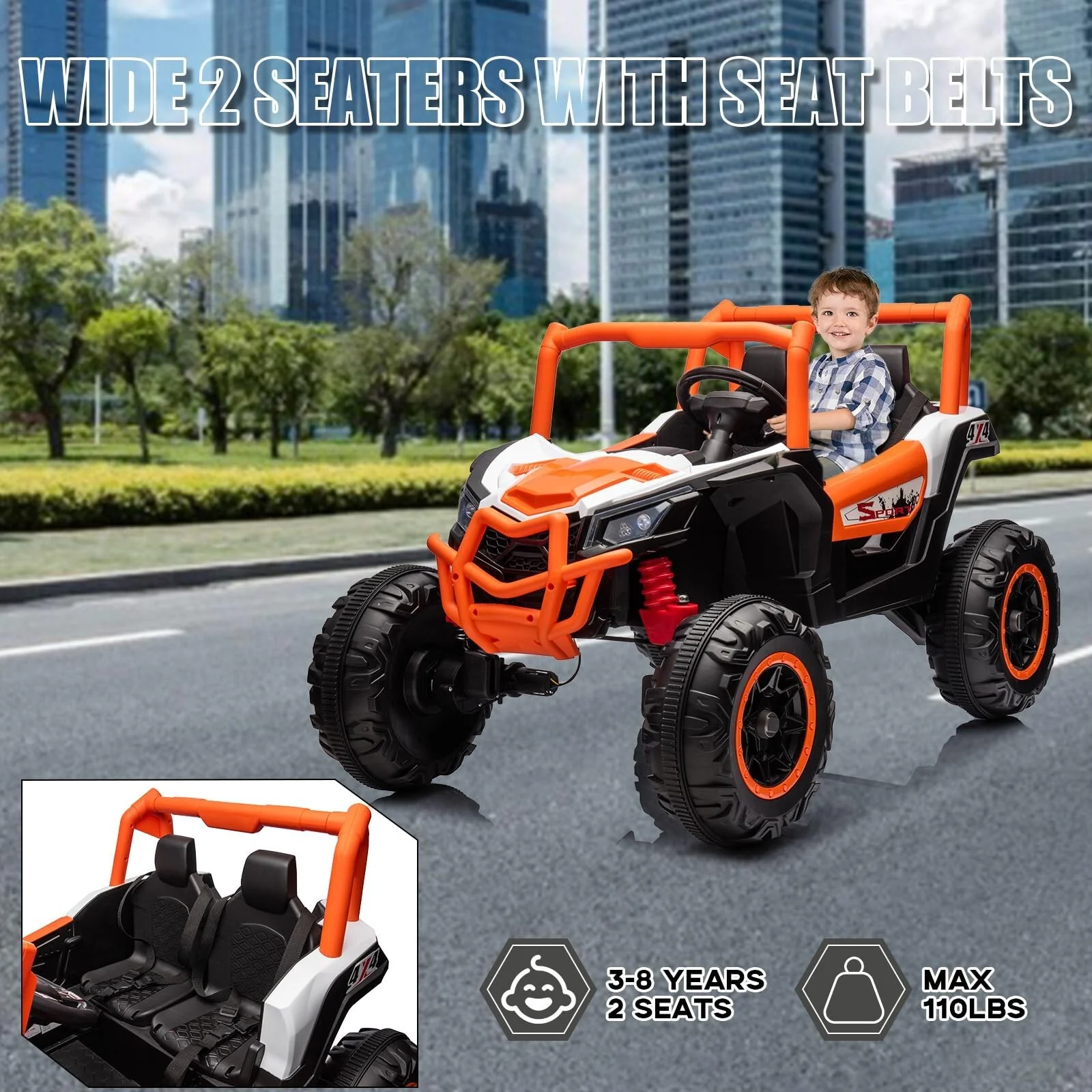 24V Electric 4WD Off-Road Ride-On UTV Car with Remote Control for Kids - Image 41