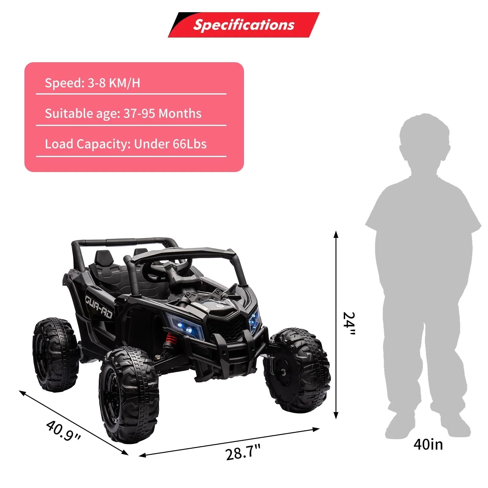 24V Electric 4WD Off-Road Ride-On UTV Car with Remote Control for Kids - Image 64