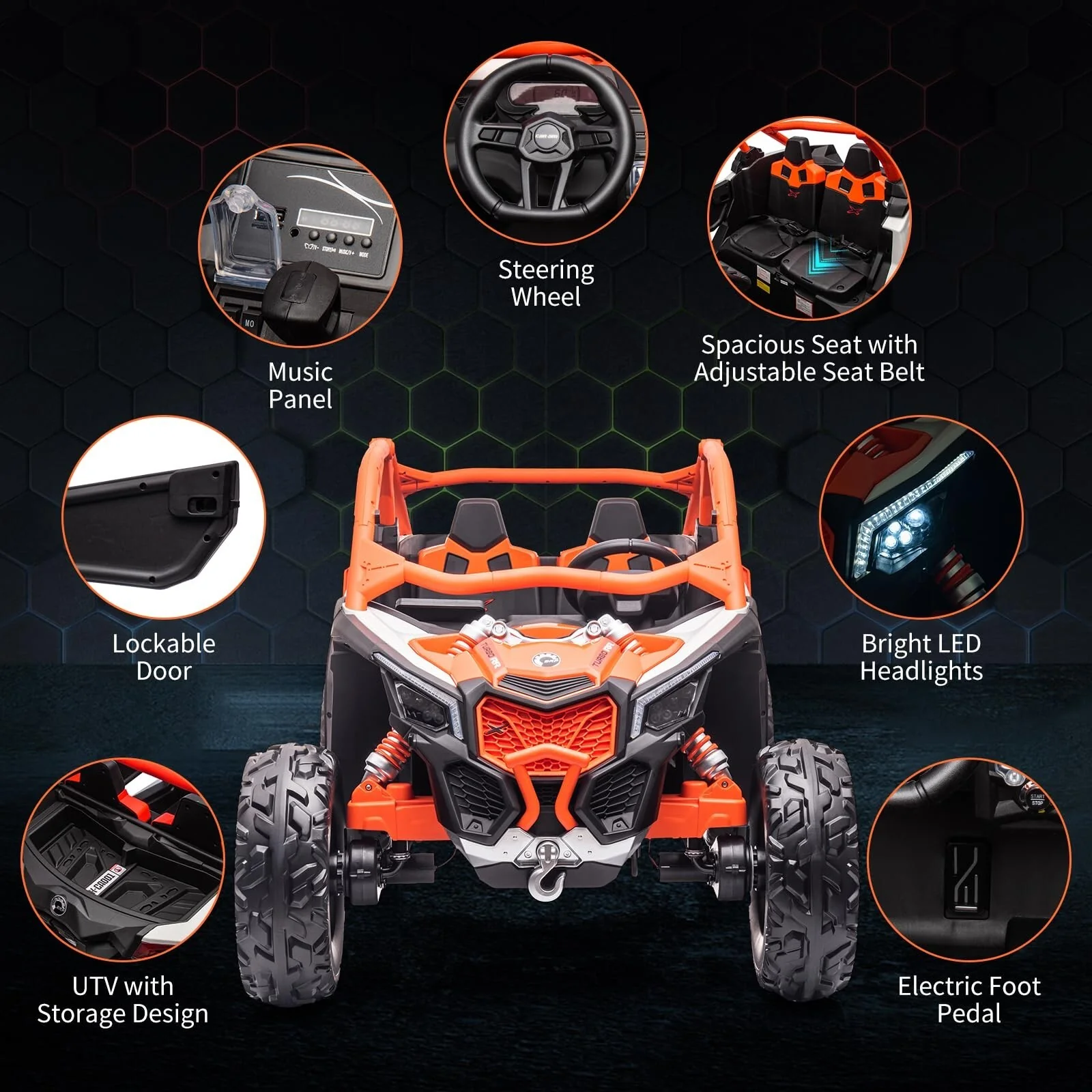24V Electric 4WD Off-Road Ride-On UTV Car with Remote Control for Kids - Image 69