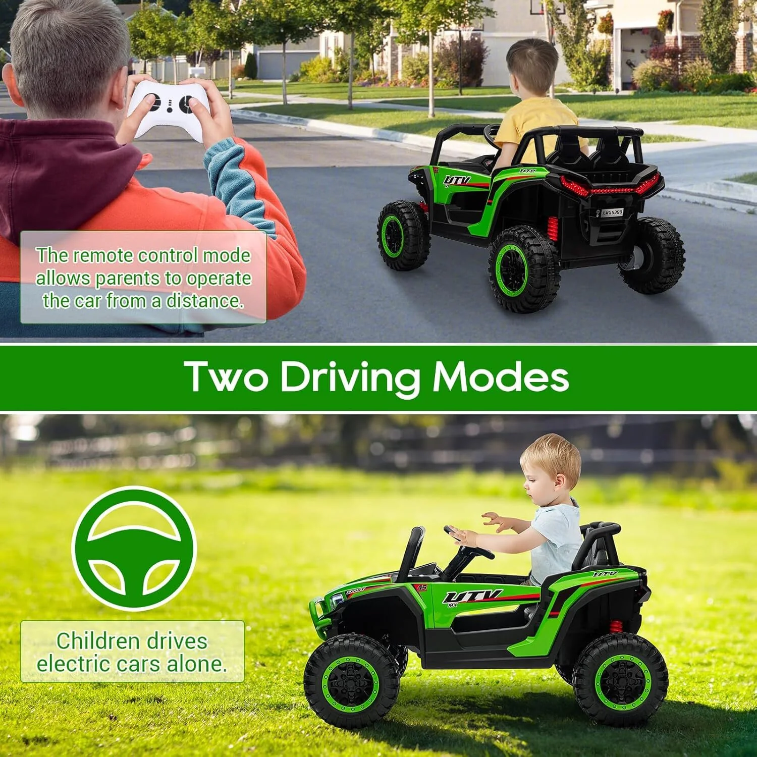 24V Ride-On UTV Electric Truck with Remote Control for Kids and Toddlers - Image 4