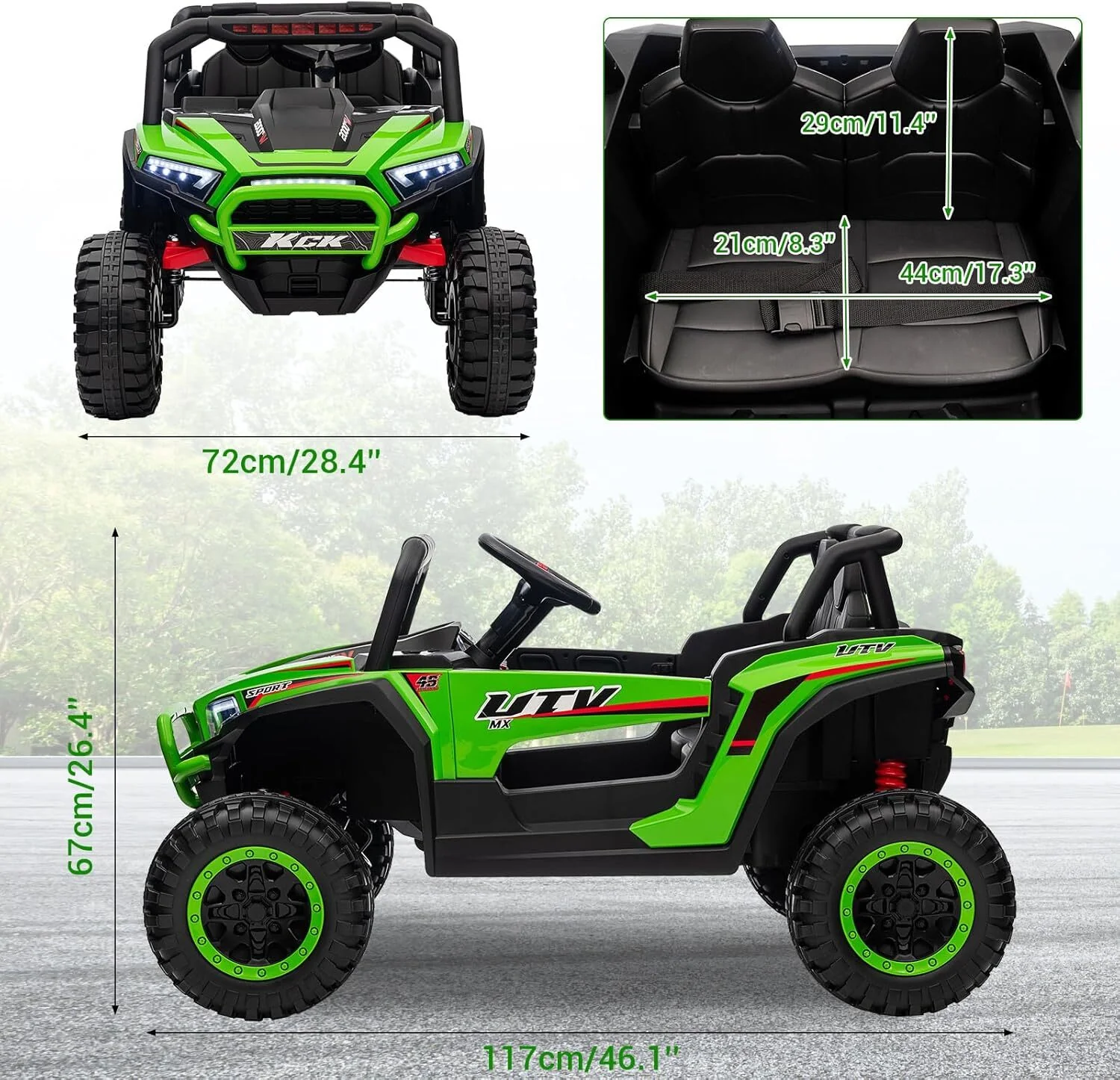 24V Ride-On UTV Electric Truck with Remote Control for Kids and Toddlers - Image 7