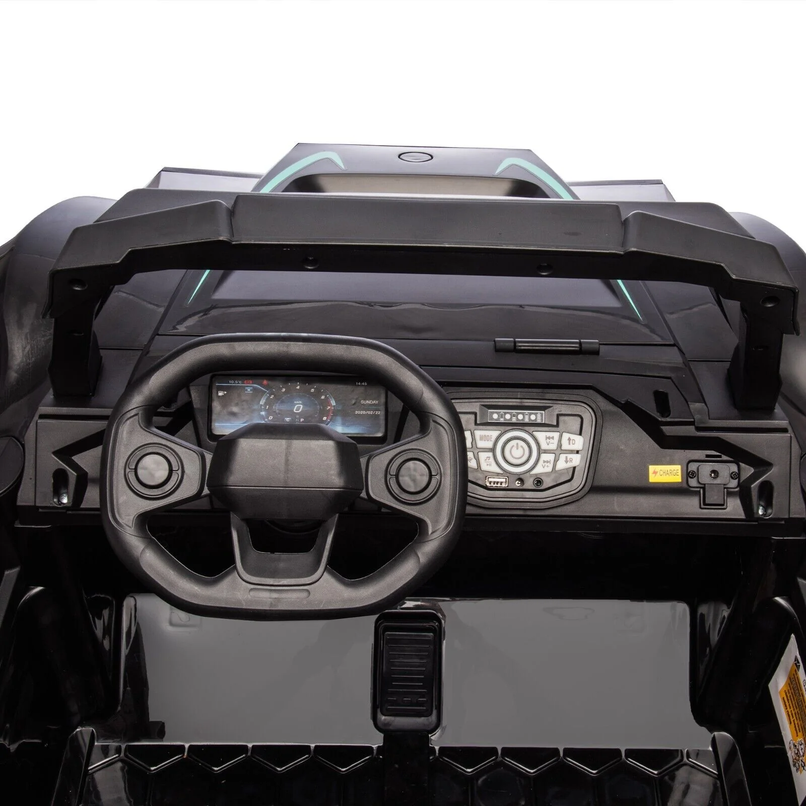 24V Electric 2-Seater Ride-On UTV Toy Car with Remote Control for Kids Black - Image 10