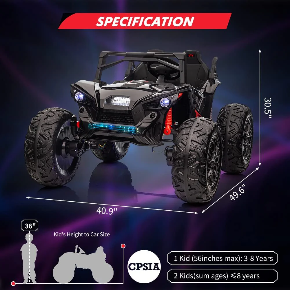 24V Two-Seater Electric Ride-On UTV for Kids with Remote Control and EVA Wheels - Image 17
