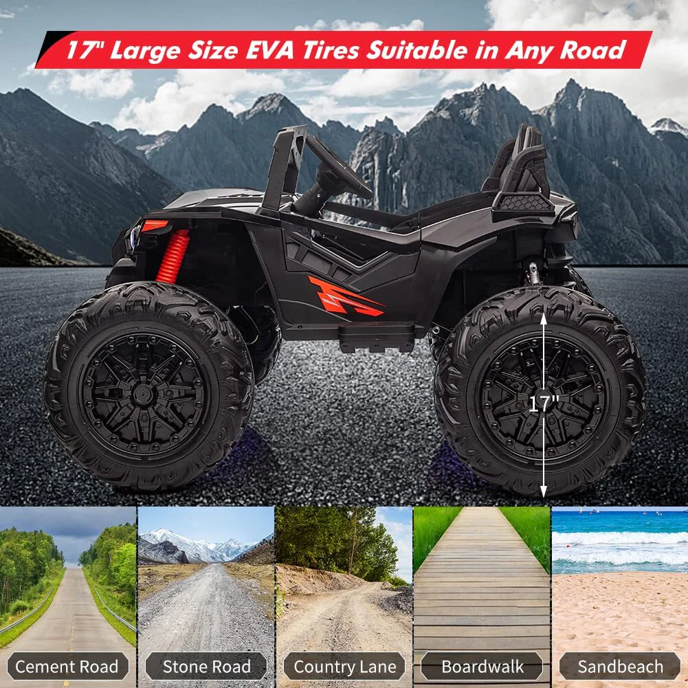 24V Two-Seater Electric Ride-On UTV for Kids with Remote Control and EVA Wheels - Image 7