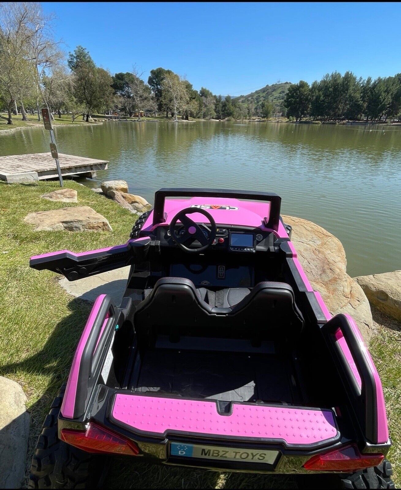 24V Touchscreen Clash Ride On Pink Buggy UTV - Can Am Style - All Terrain Power Wheels - Image 4