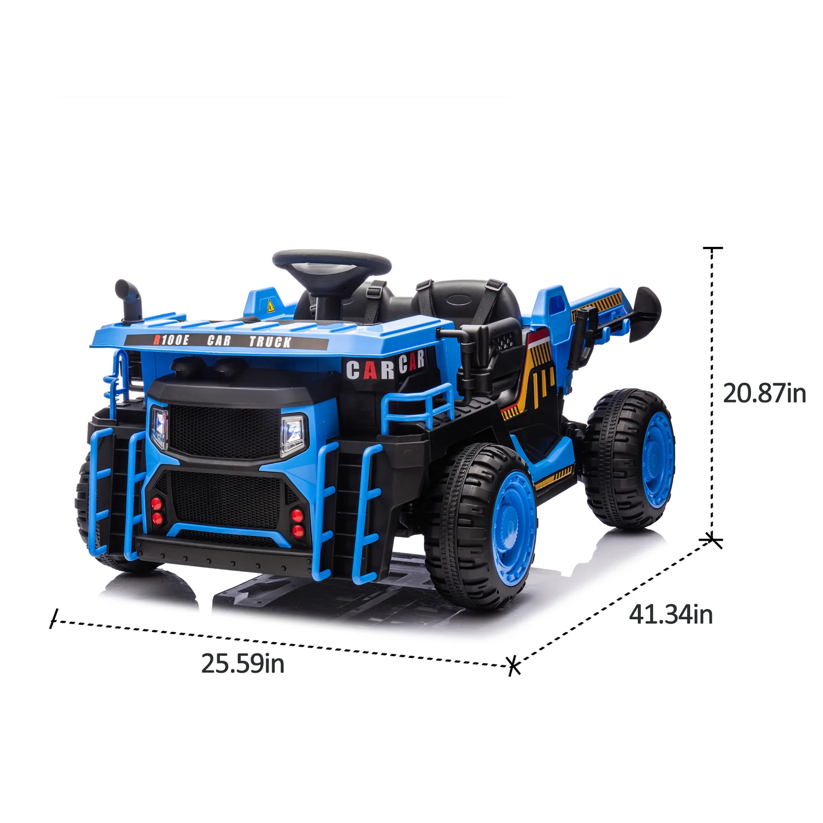 24V Two-Seater Kids Electric Ride-On Car with Parental Remote Control and 19.7in Wide Seat - Image 2