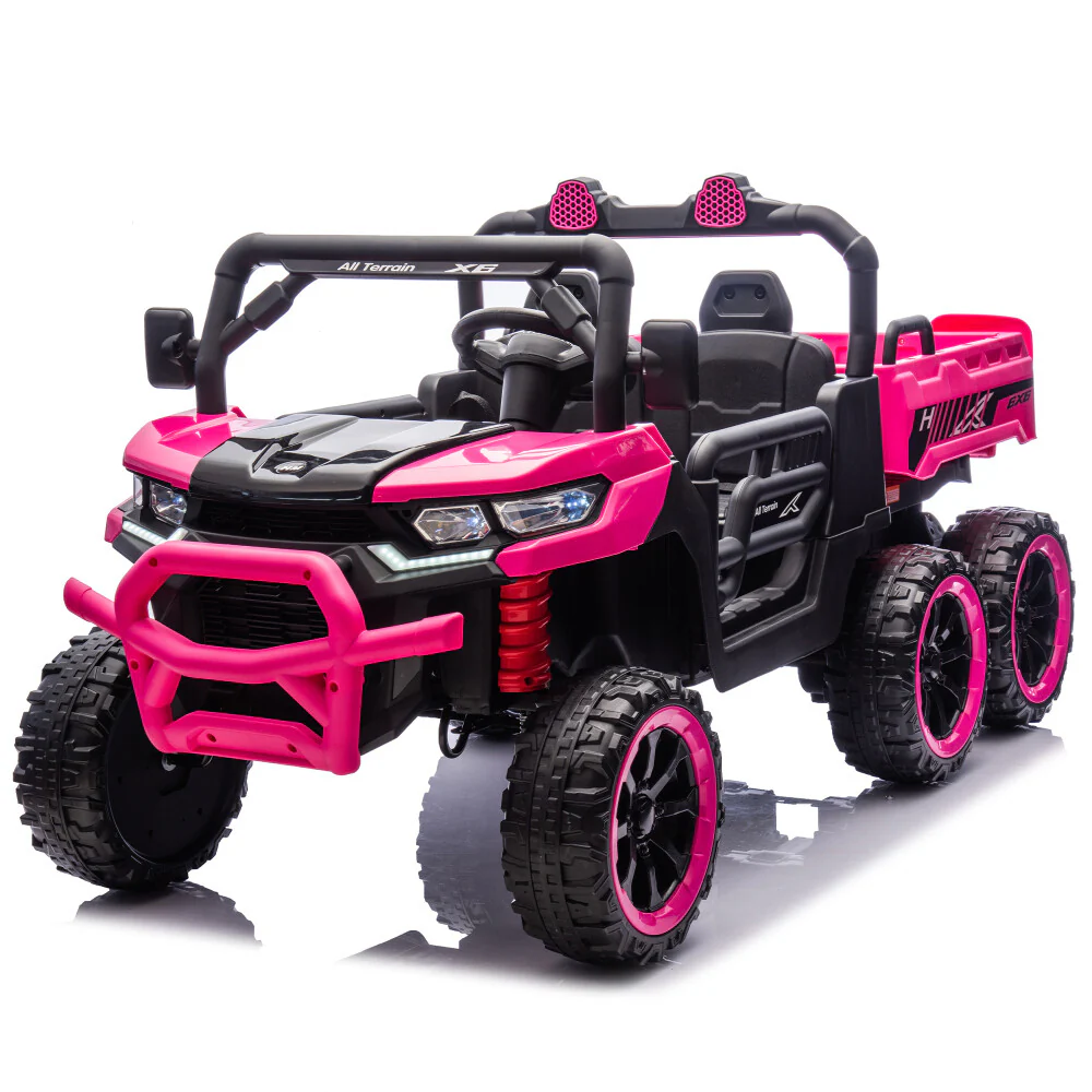 24V Two-Seater Kids Electric Ride-On Six-Wheel Dump Truck with Parental Remote Control - Image 9