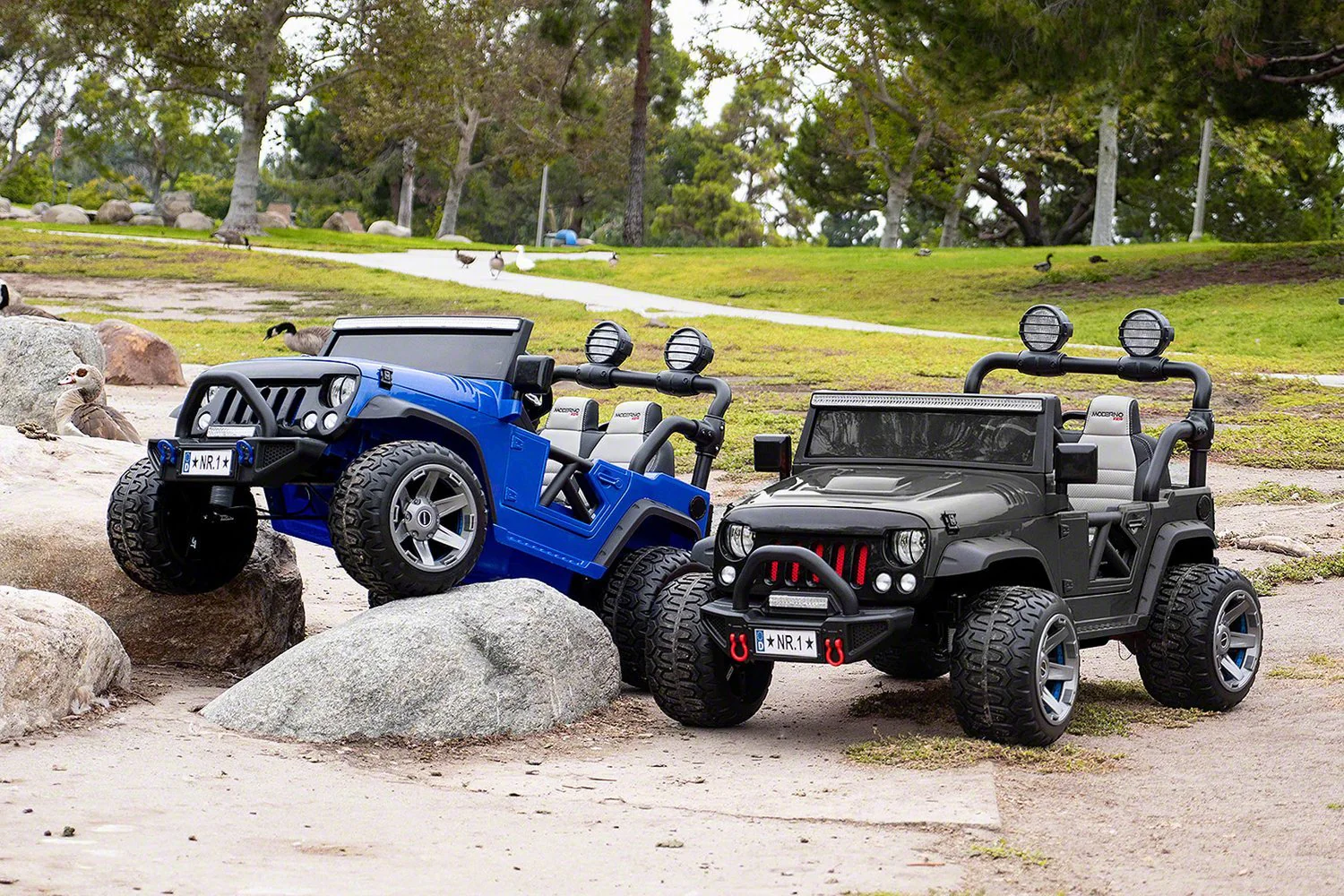 24V Two-Seater Kids Ride-On Jeep Truck Car with 2 Powerful Motors, Rubber Tires, MP3 and Remote Control - Image 12