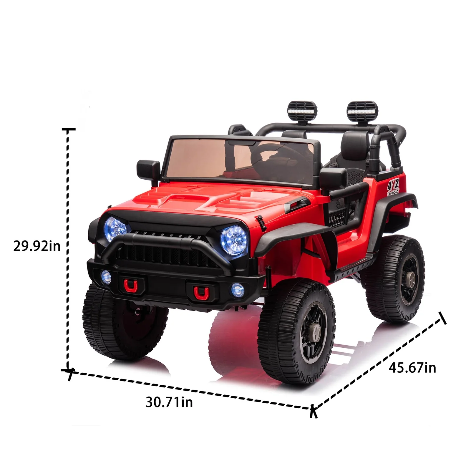 24V Two-Seater Kids Ride-On Truck with Parent Remote Control and Dual 200W Motors - Image 2
