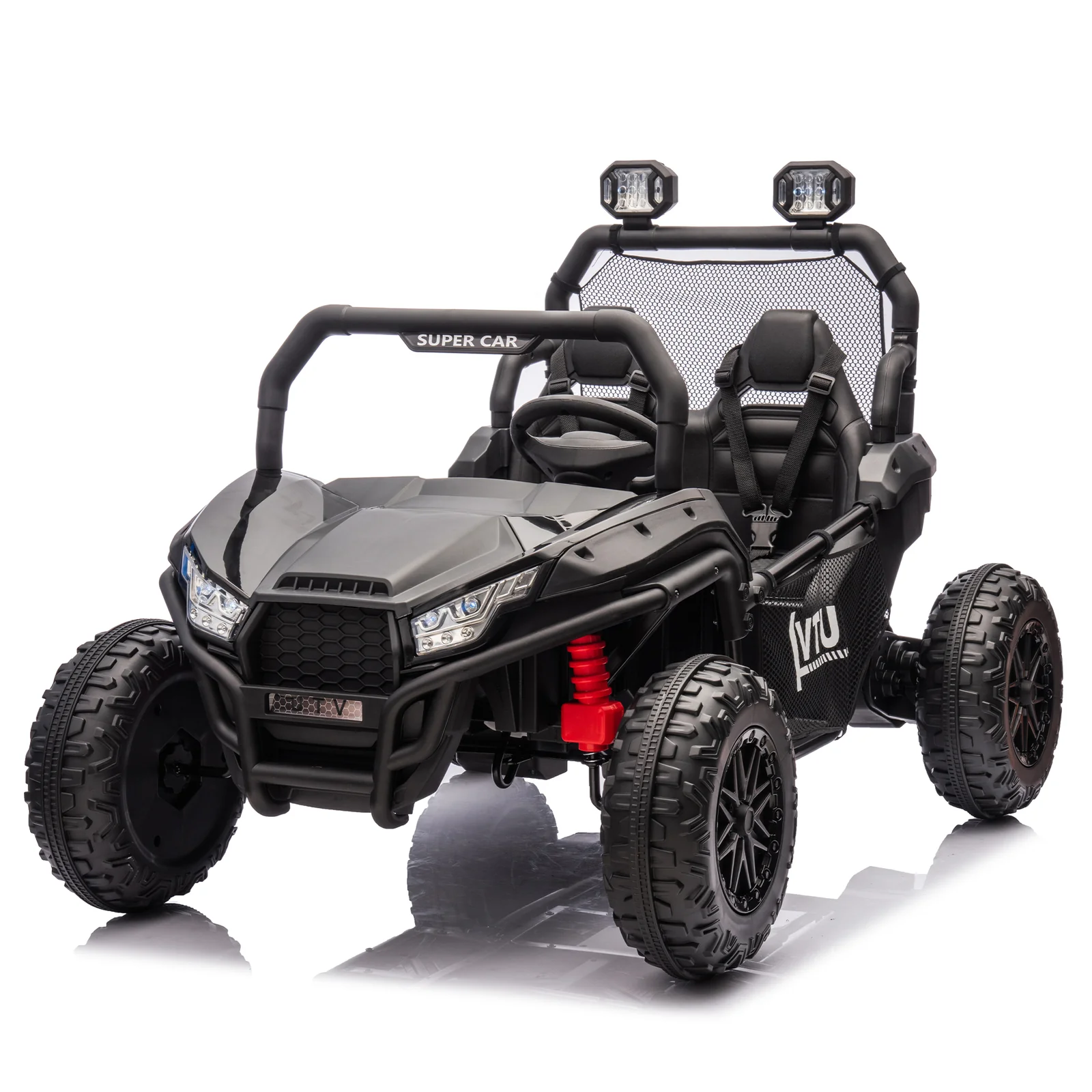 24V Two-Seater Kids Ride-On UTV with Parental Control, 400W High-Power Four-Wheel Drive