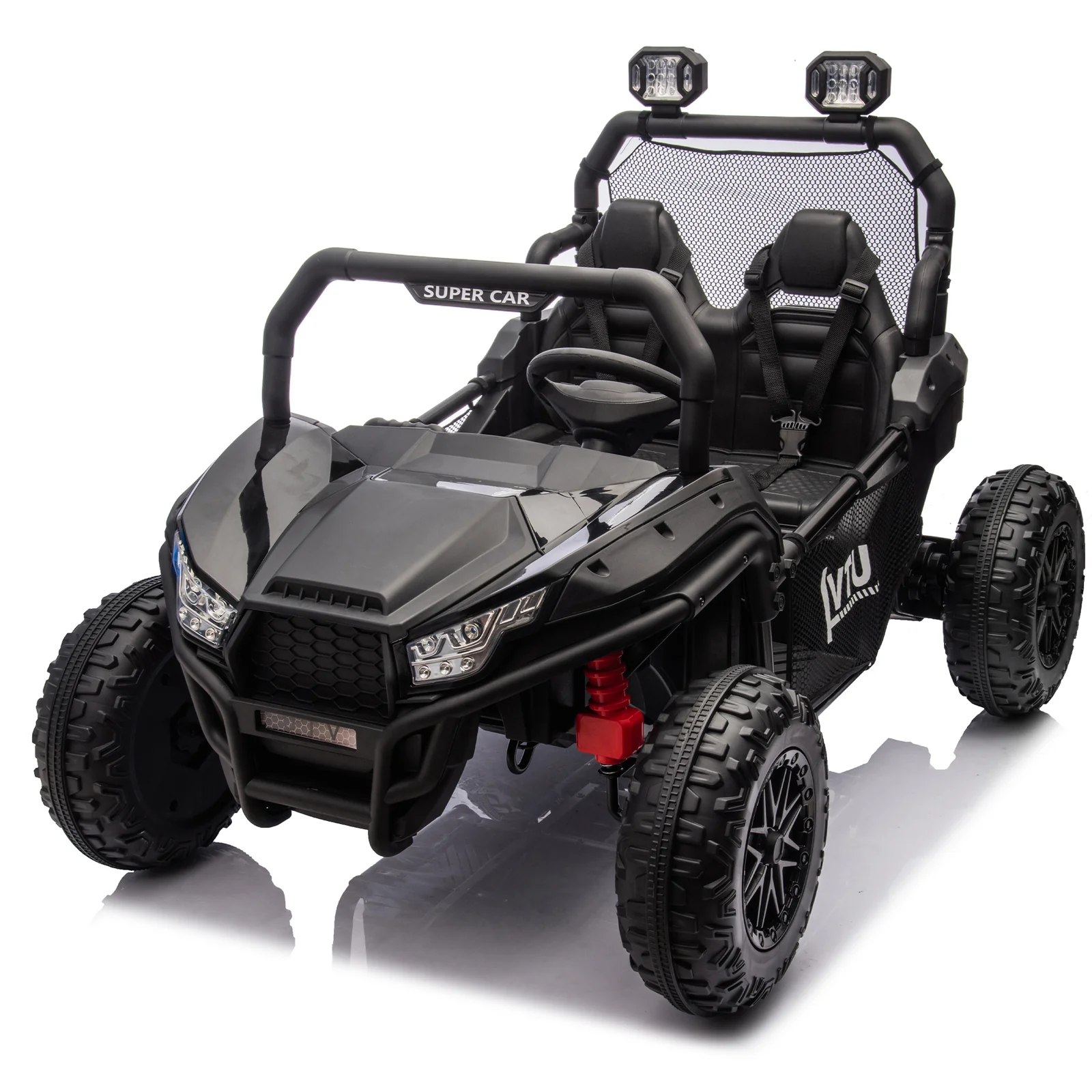 24V Two-Seater Kids Ride-On UTV with Parental Control, 400W High-Power Four-Wheel Drive - Image 6