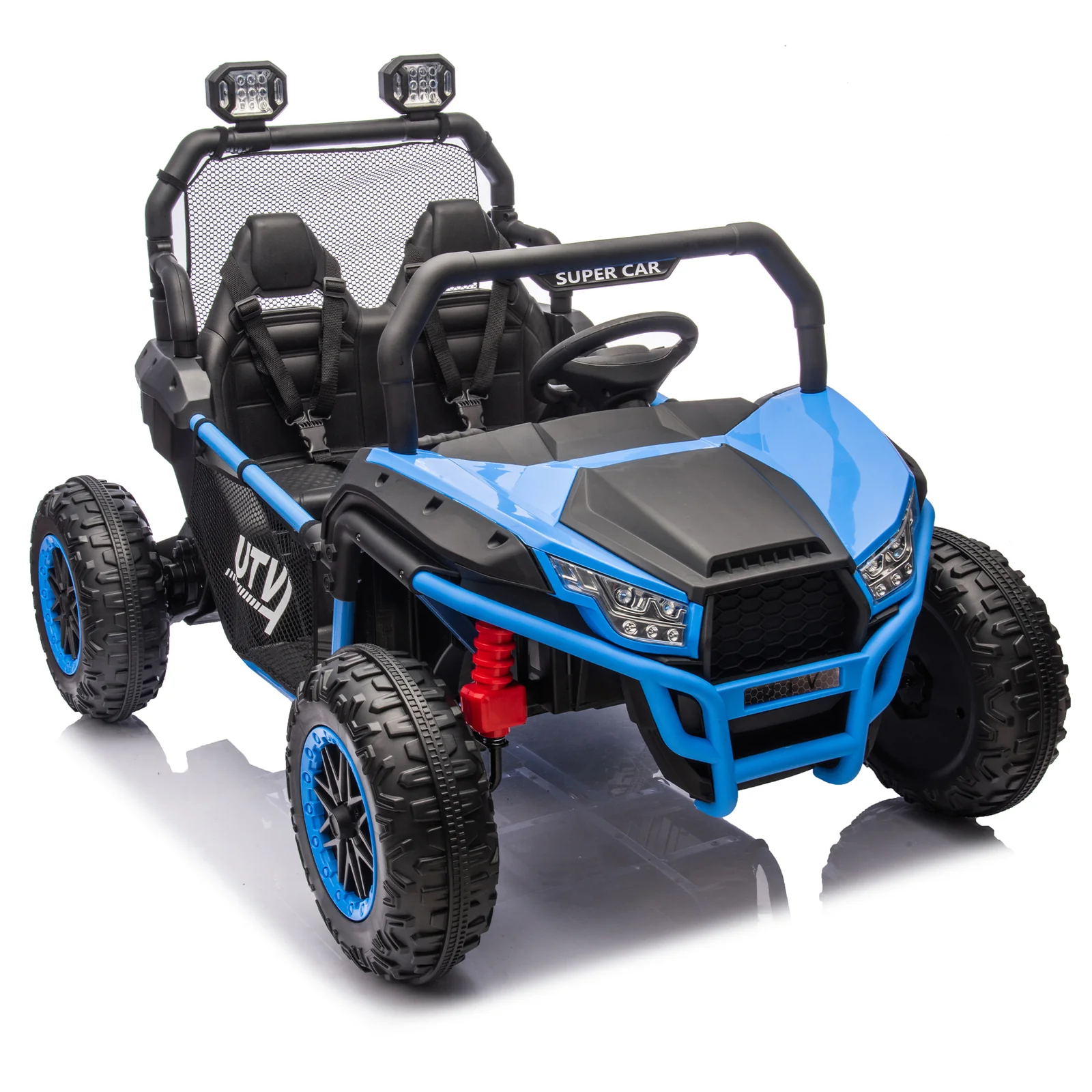 24V Two-Seater Kids Ride-On UTV with Parental Control and 400W Motor, Four-Wheel Drive - Image 7