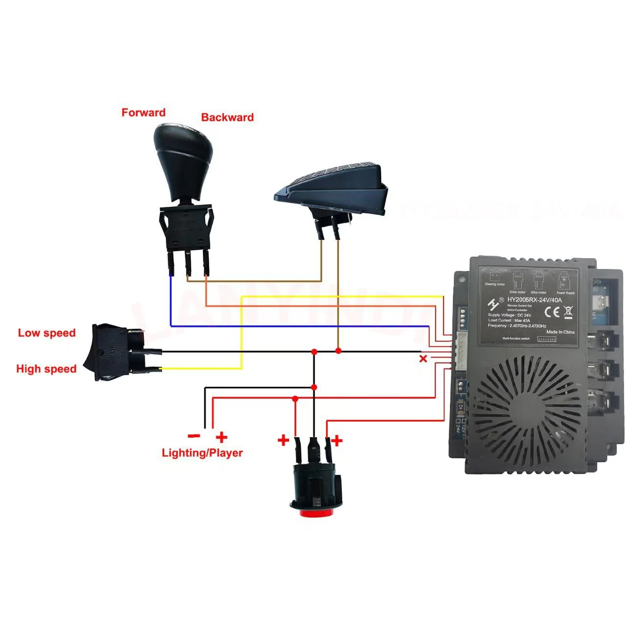 24V Wiring Harness Conversion Set for DIY Ride-On Car Enhancements - Image 6