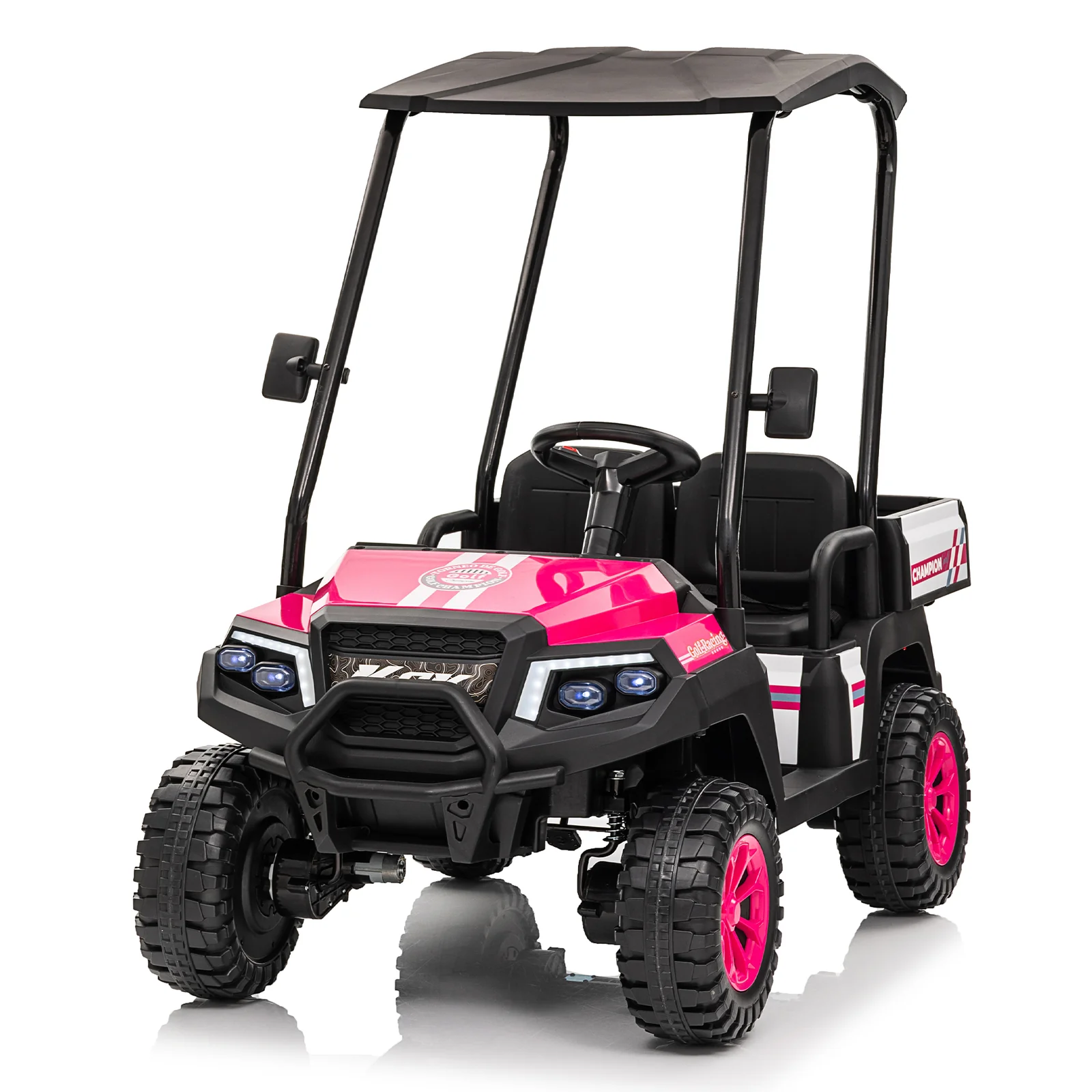 24V XL Kids Electric Ride-On Track Vehicle with Remote Control, Music, and 2-Seater Design - Image 5