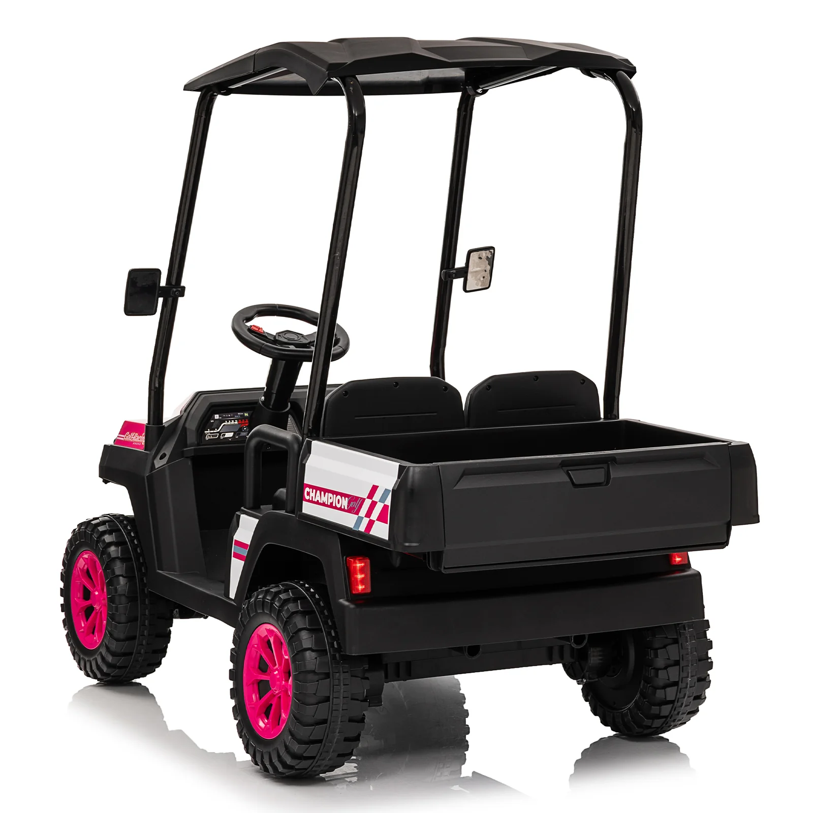 24V XL Kids Electric Ride-On Track Vehicle with Remote Control, Music, and 2-Seater Design - Image 9