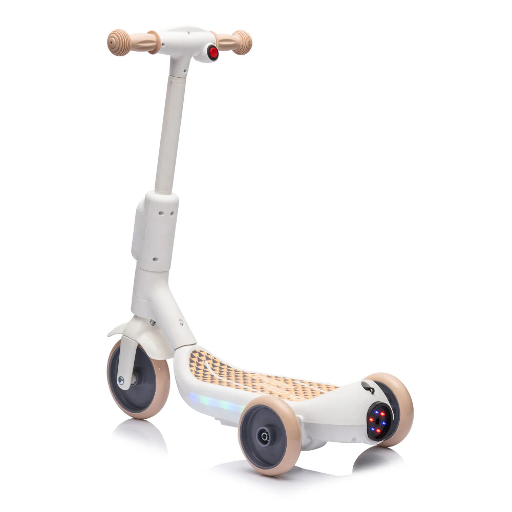 2-in-1 Kids 3-Wheel Electric Ride-On Scooter with Tail Color Lights and Spray for Ages 3+ - Image 4