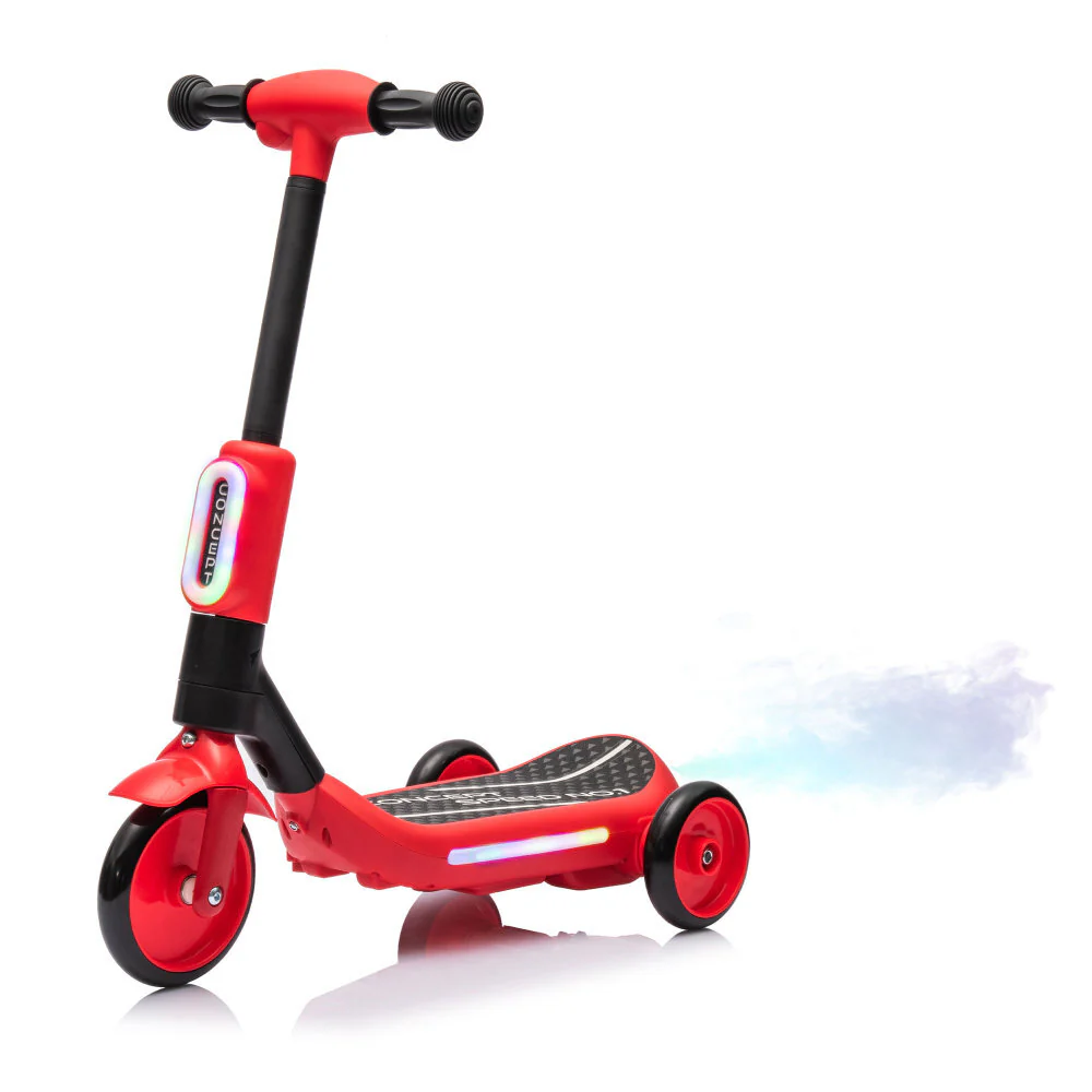 2-in-1 Kids 3-Wheel Electric Ride-On Scooter with Tail Color Lights and Spray for Ages 3+ - Image 9