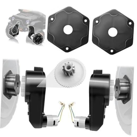 Dual Set of 24V RS555 40000RPM High-Speed Motor Gearbox for Power Wheels