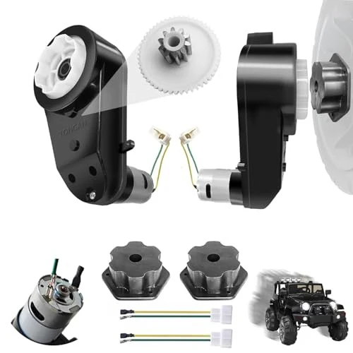 Dual Set of 24V RS555 40000RPM High-Speed Motor Gearbox for Power Wheels - Image 4