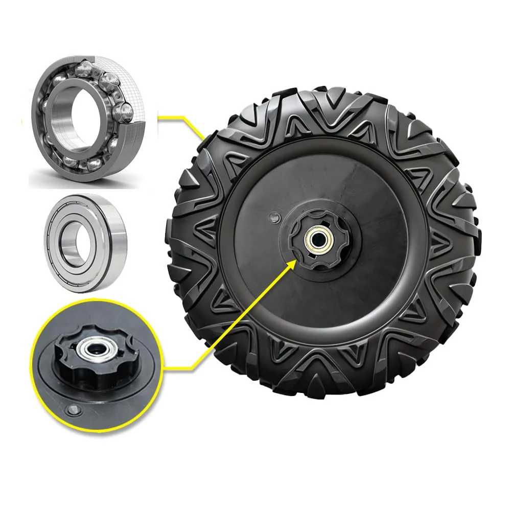 2-Pack 13-Inch PU Solid Rubber Tires for Power Wheels Ride-On Car - Image 3