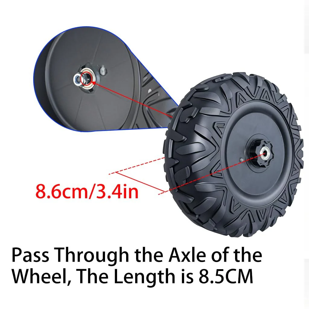 2-Pack 13-Inch PU Solid Rubber Tires for Power Wheels Ride-On Car - Image 6