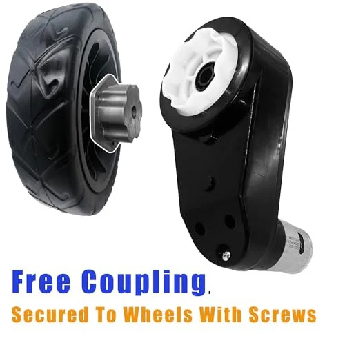 2-Pack 12V RS550 High-Speed Motor Gearbox with 40000 RPM and Black Coupler - Image 5