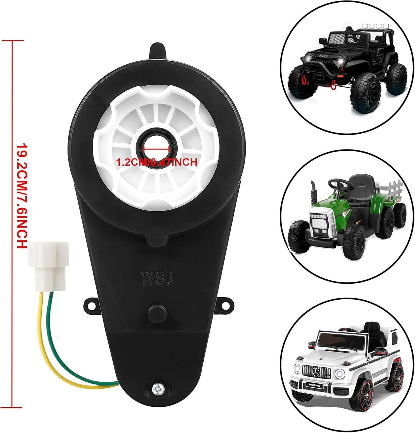 2 Pack 12V 40000RPM High-Speed Motors for Kids Ride-On Car Gearbox and Wheel Upgrade - Image 5