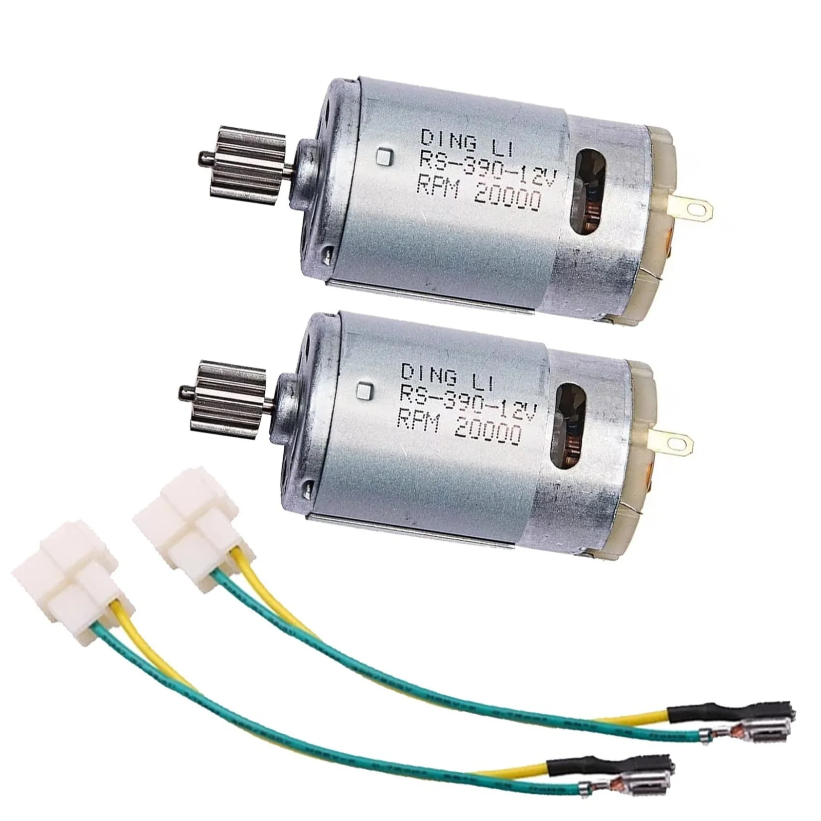 Set of 2 High-Speed 12V Electric Motors for Children's Ride-On Vehicles and Toys - Image 2