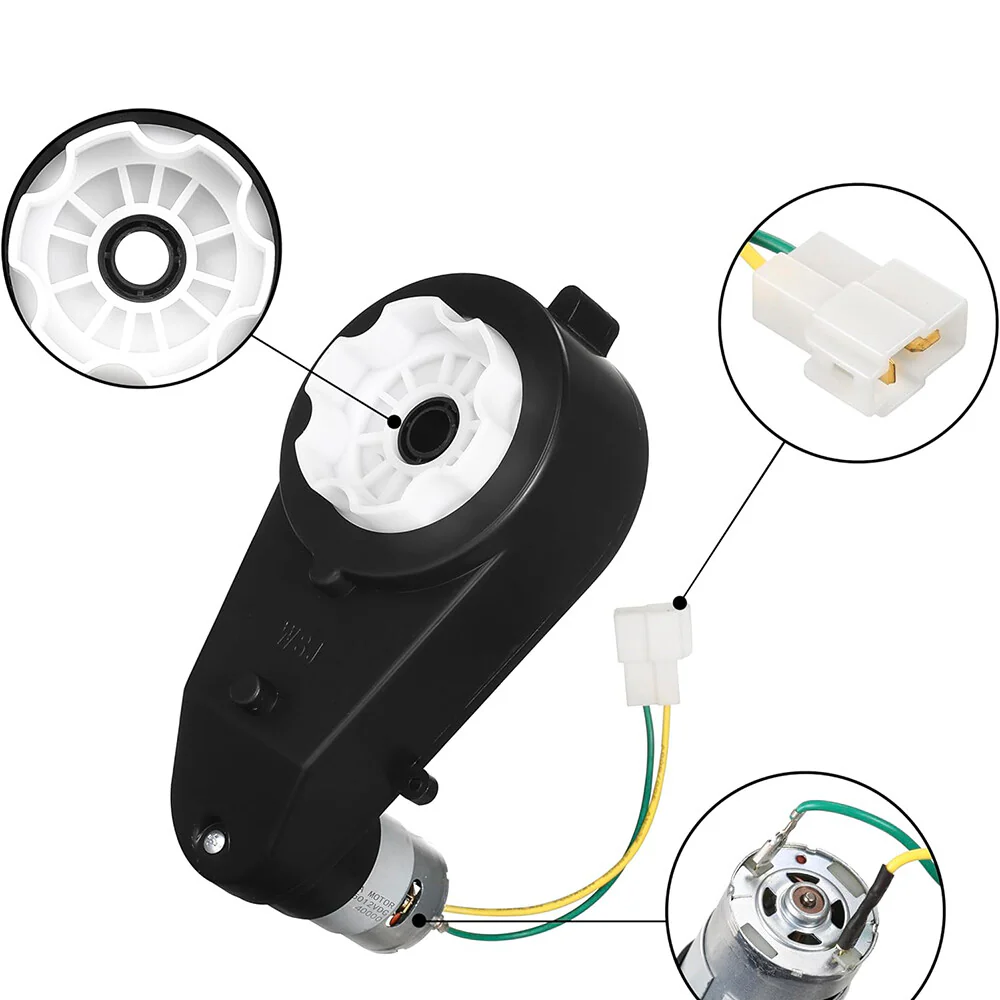 2-Pack 12V High-Speed 35000rpm Gearbox Motors for Kids Electric Ride-On Cars Wheels - Image 6