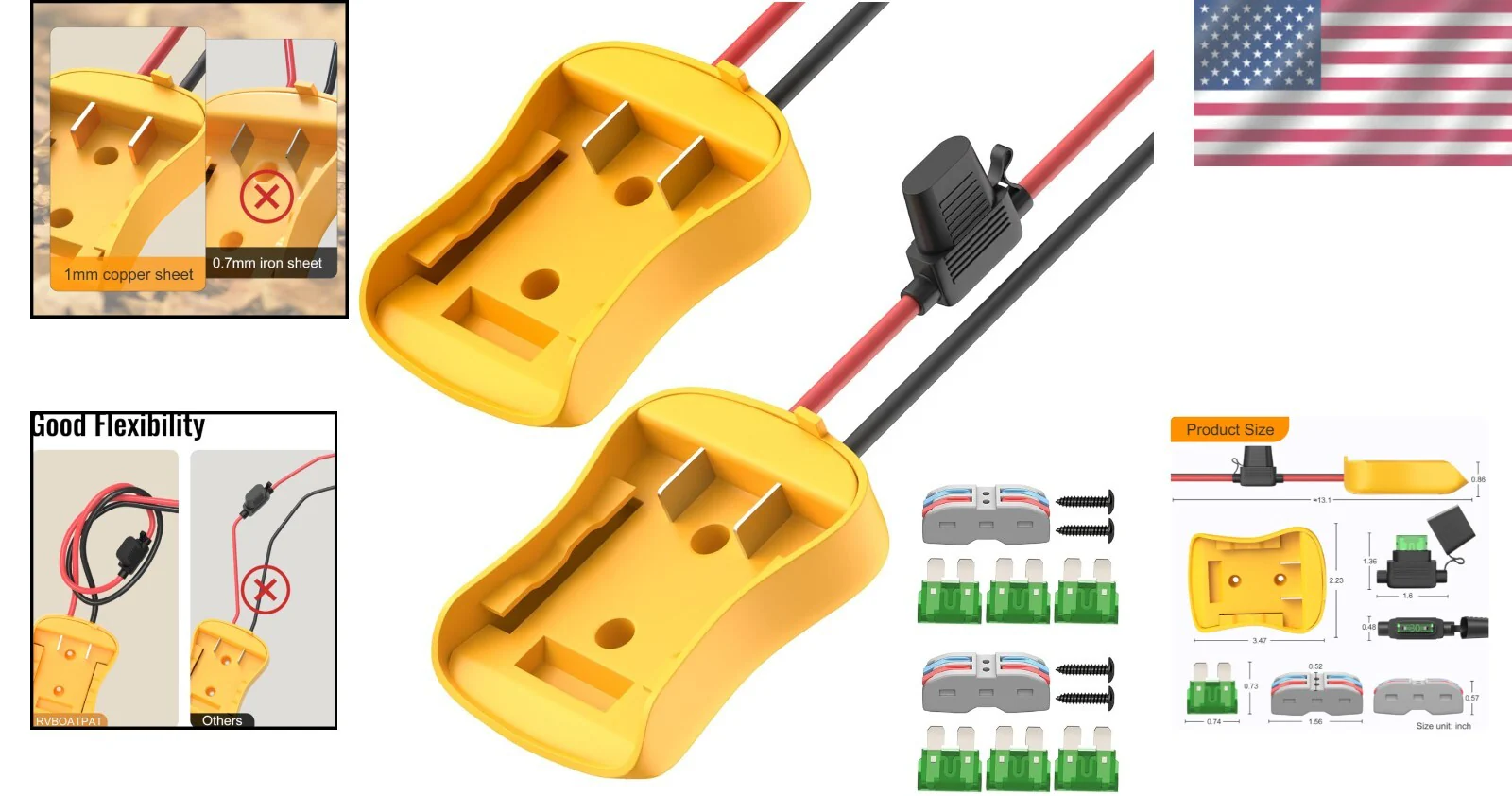 2PCS 20V Battery and Adapter Kit for Power Wheels and RC Toys with Easy Installation - Image 2