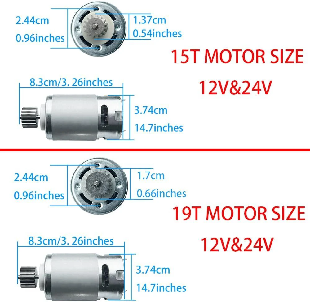 2PCS 24V RS555 High-Speed 35000RPM 7R 15T Motor for Fisher Devices - Image 4