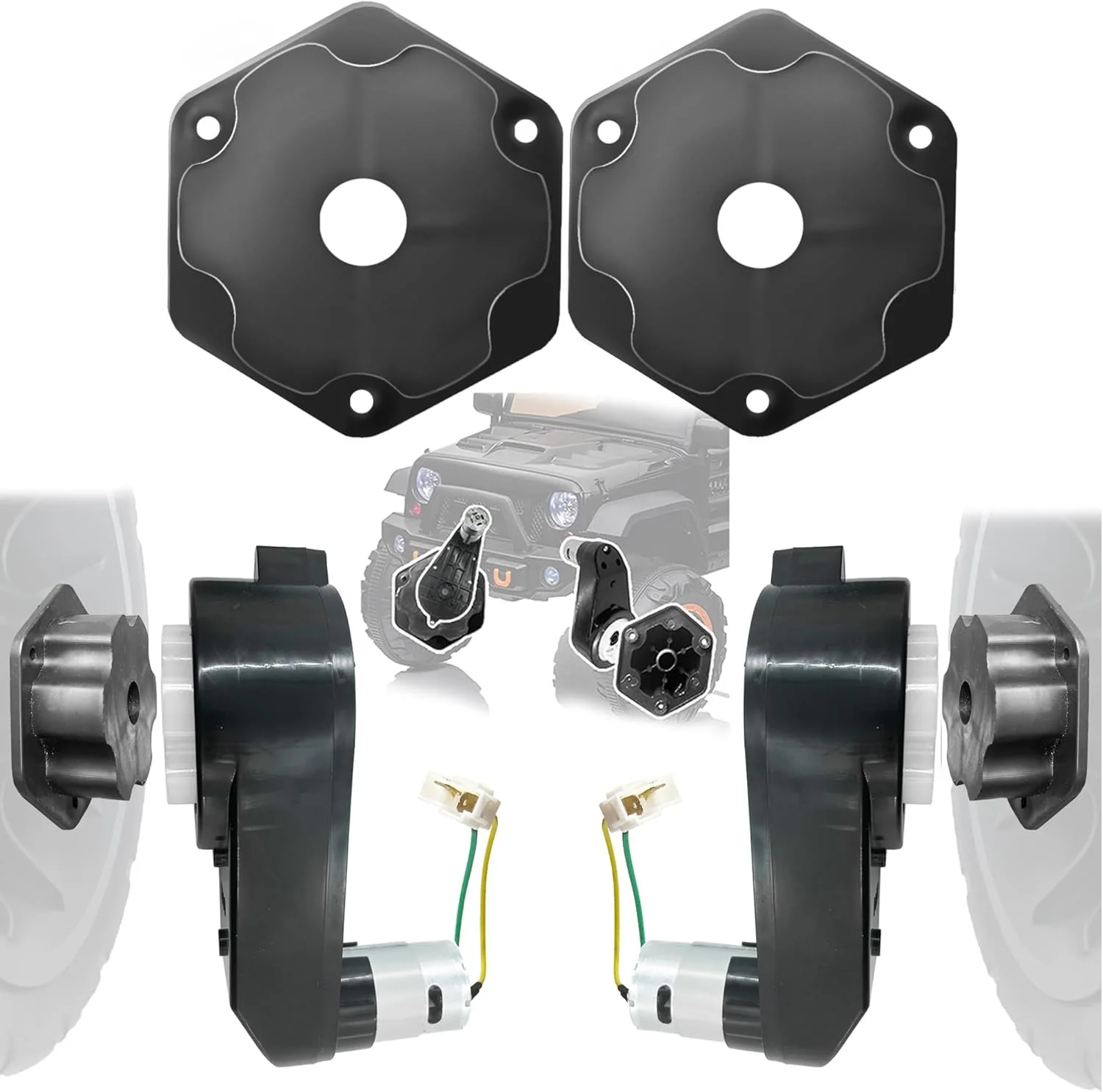 2PCS 24 Volt RS555 High-Speed 35000RPM Motor Gearbox for Kids Power Wheels - Image 9