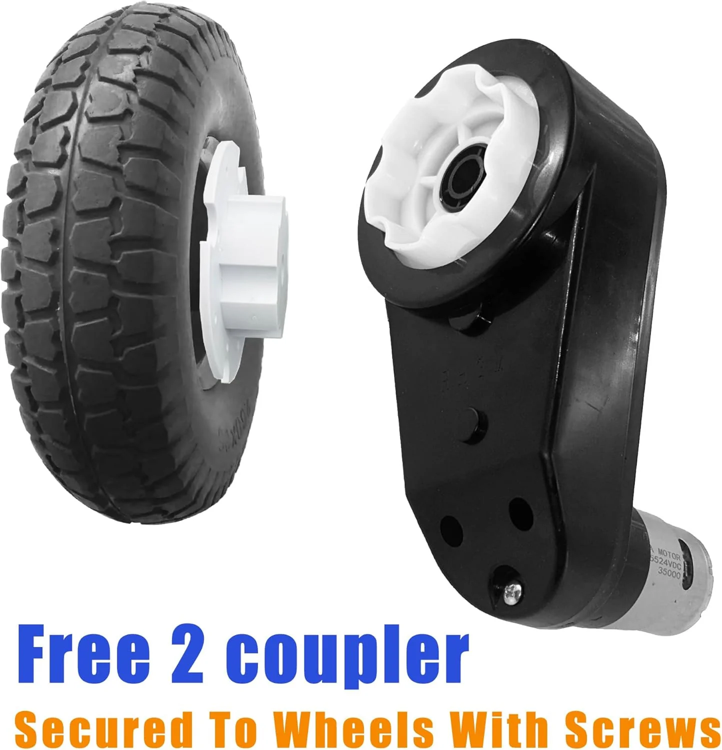 2PCS 24 Volt RS555 High-Speed 35000RPM Motor Gearbox for Kids Power Wheels - Image 5