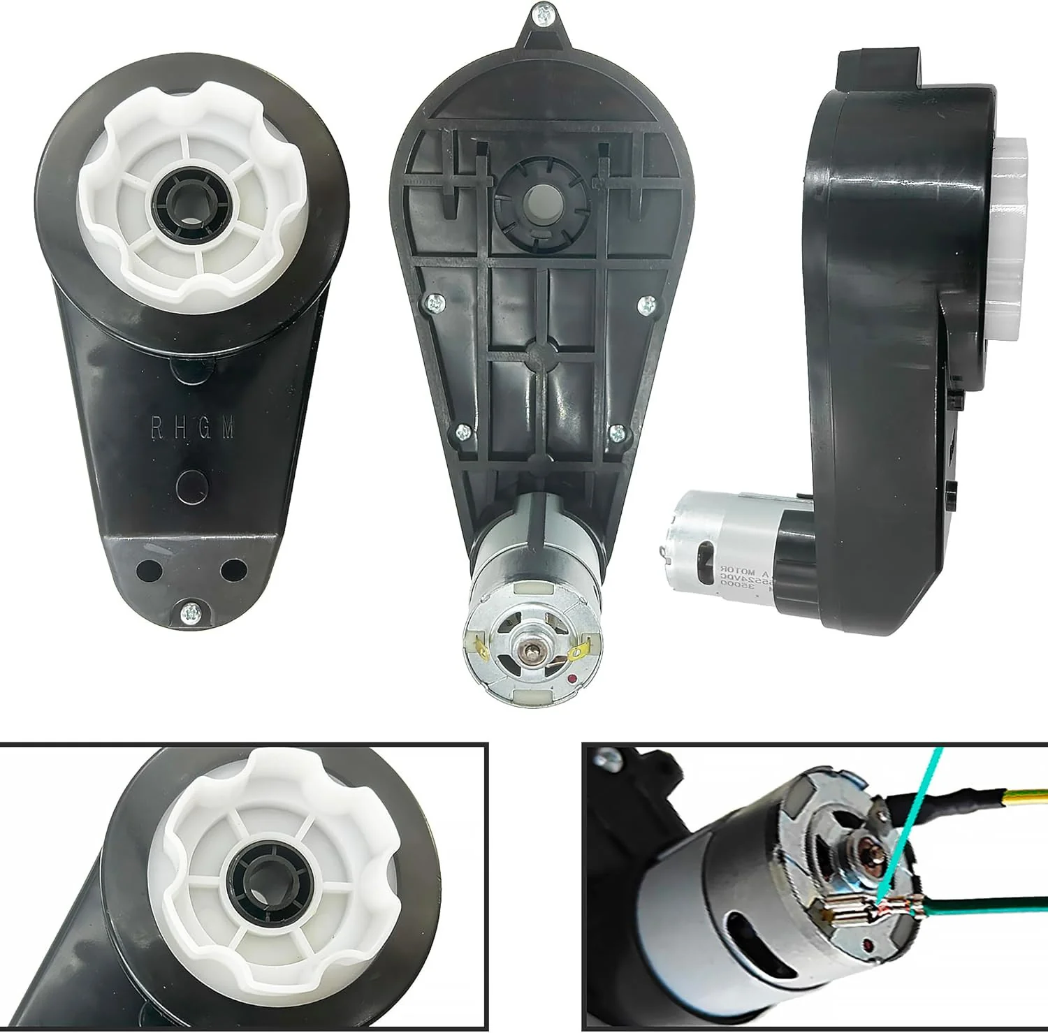 2PCS 24V RS555 High-Speed 35000RPM Motor Gearbox for Kids Power Wheels - Image 7