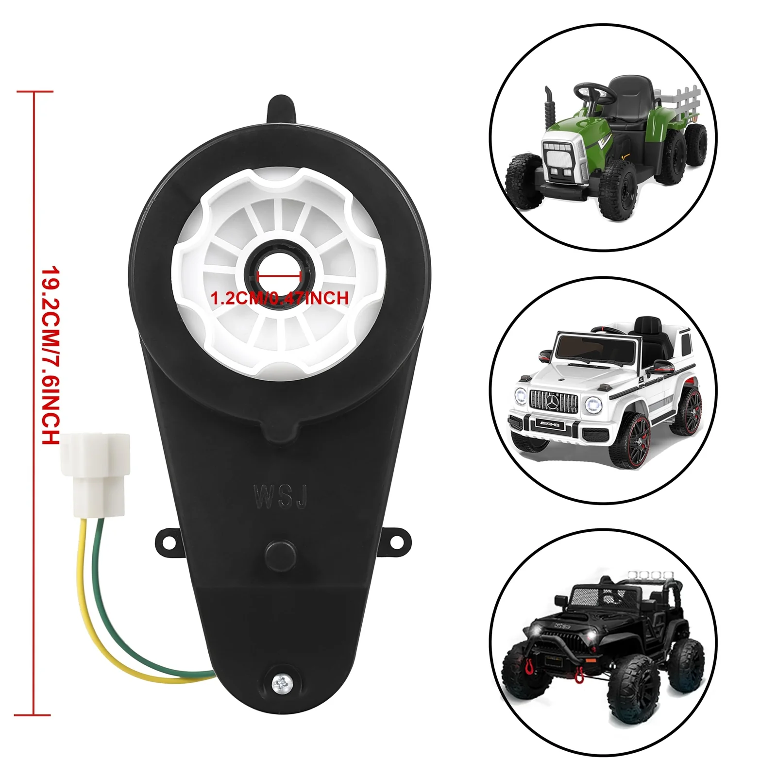 2Pcs 24V 40000RPM Gearbox Motors for Kids Ride-On Car Wheel Power Upgrade - Image 3