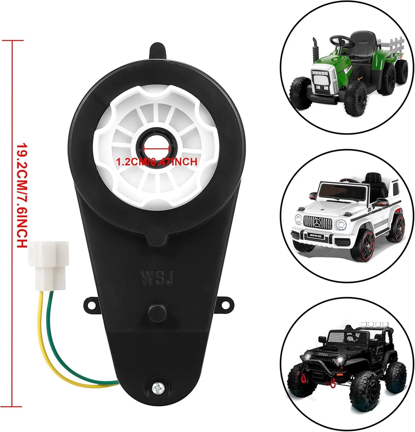 Pair of 24V 40000RPM Gearbox Motors for Kids Ride On Cars - Image 5