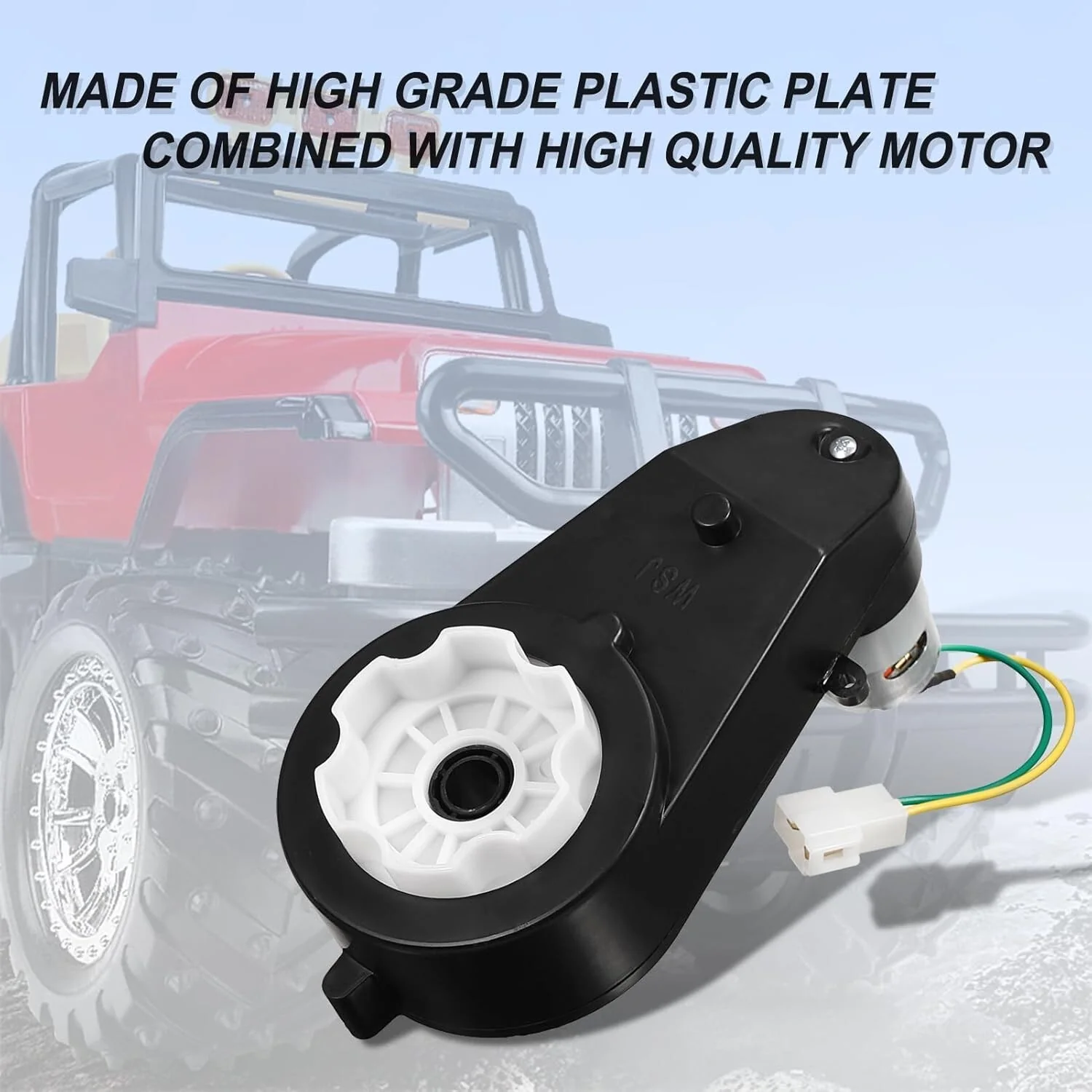2-Pack 24V 40000RPM Power Motors with Gearbox Upgrade for Kids Ride-On Car Wheels - Image 6