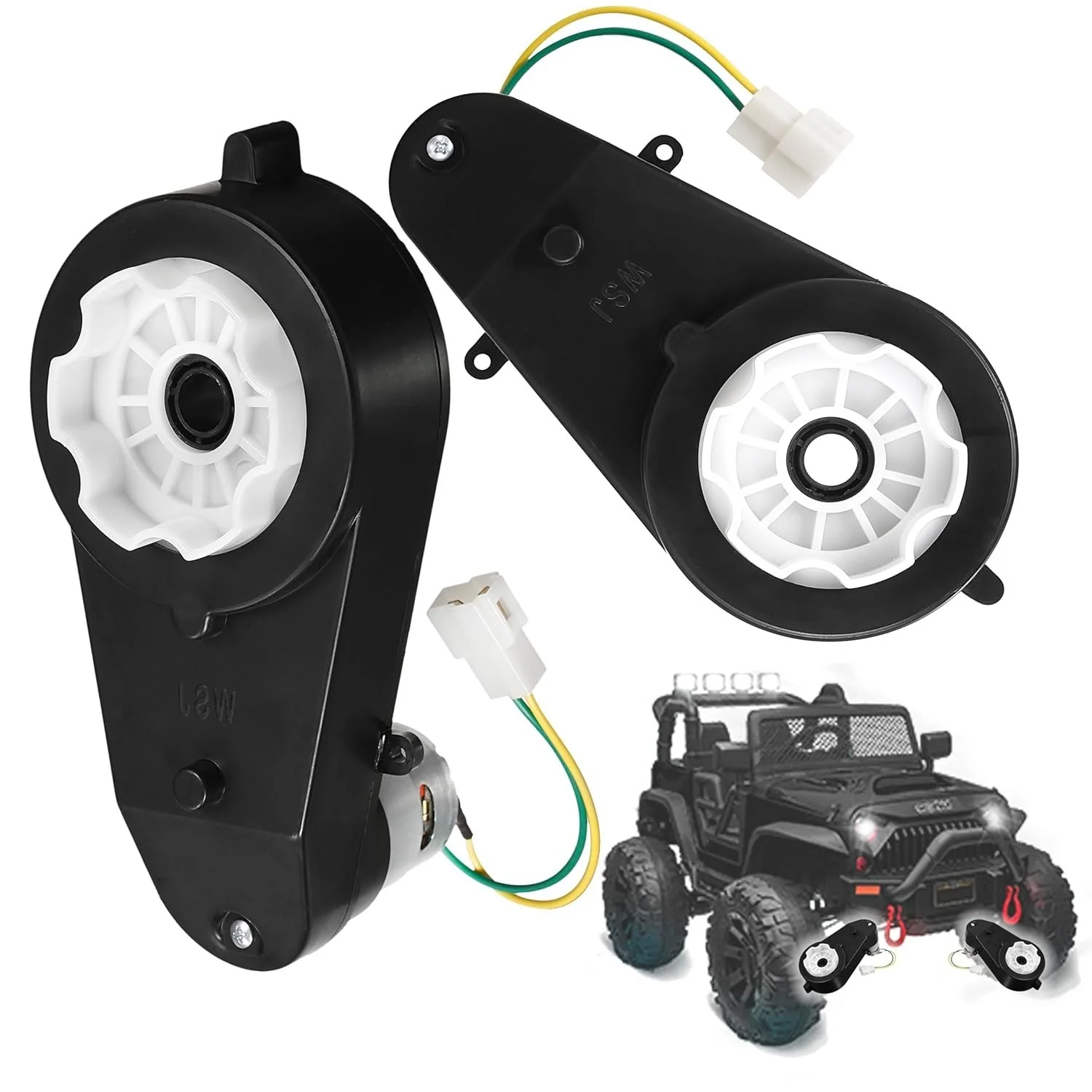 2-Pack 24V 40000RPM High-Power Wheel Motors with Transmission Upgrade Replacement Parts - Image 2
