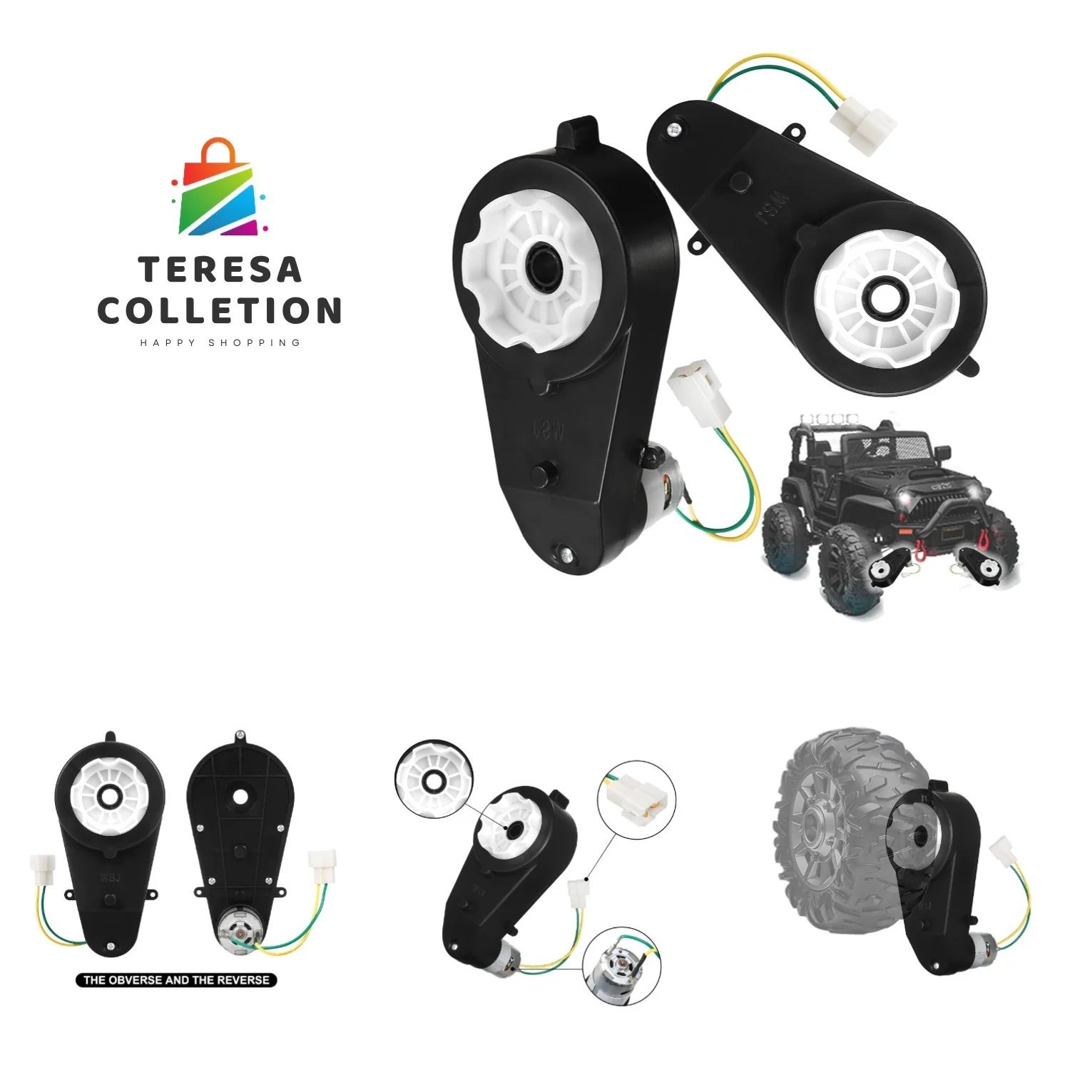 2-Pack 24V 40000RPM High-Power Wheel Motors with Transmission Upgrade Replacement Parts - Image 8