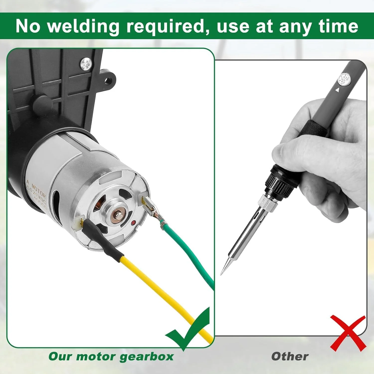 2-Pack 24V Electric Motor and Gearbox for Kids Ride-On Toy Cars - Image 6