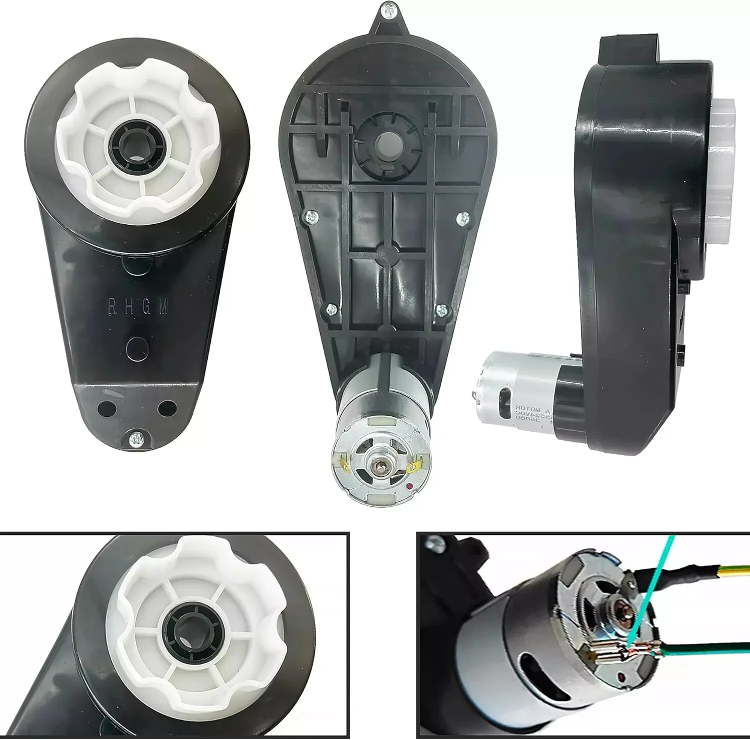 2PCS 24V RS555 35000RPM Gear Motor Kit for Electric Car Power Wheels Upgrade - Image 7
