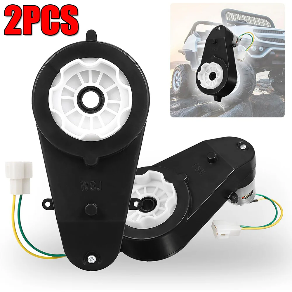 2-Pack 12V DC Electric Gearbox Motor 30000RPM for Ride-On Car Replacement Part