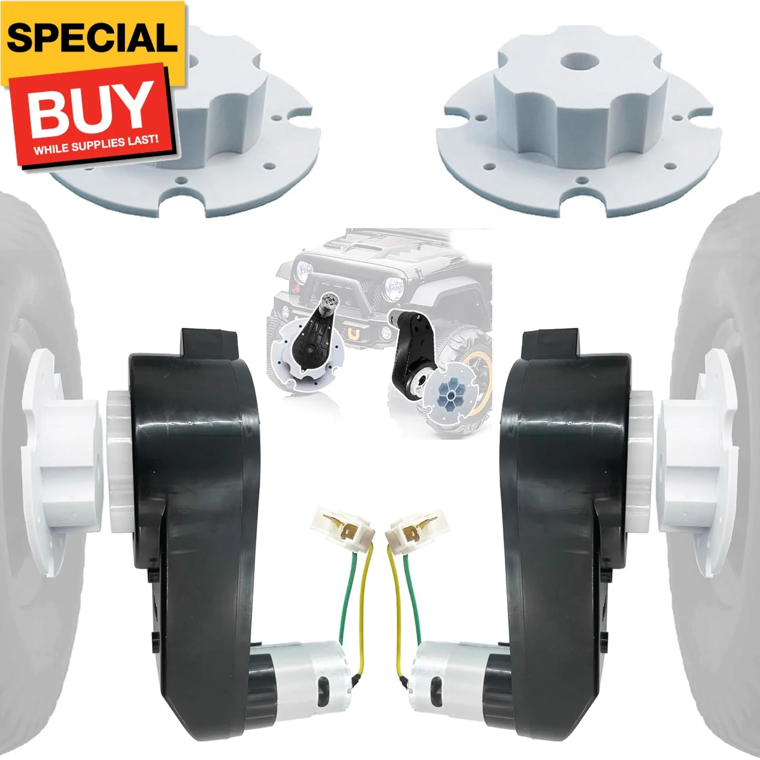 2PCS 12V RS550 High-Speed 40000RPM Motor Gearbox for Kids Ride-On Car - Image 8