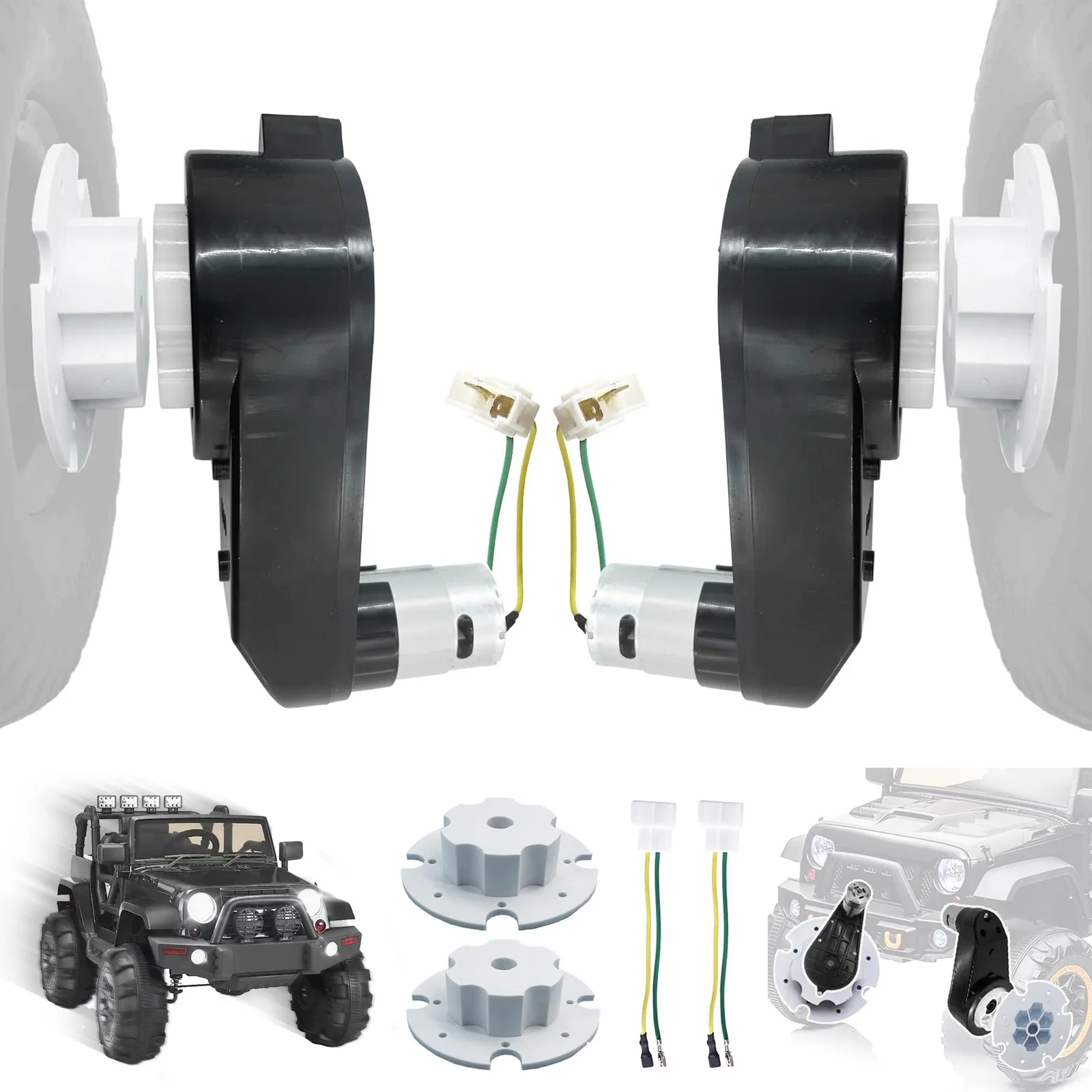 2PCS 12V RS550 High-Speed 40000RPM Motor Gearbox for Kids Ride-On Car - Image 7