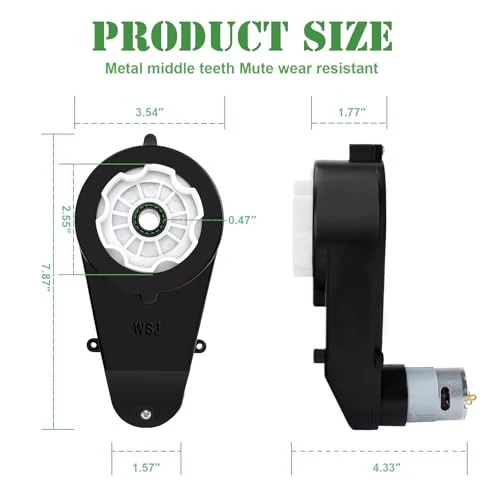 Dual 12V 40000RPM Gearbox Motors for Kids Ride-On Cars - Image 2