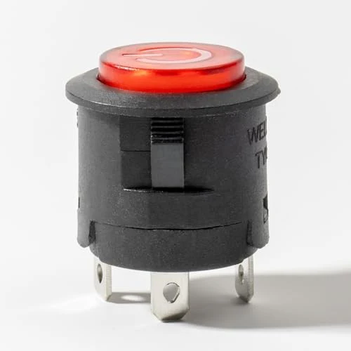 WEELYE 2-Pack Red Circle Push Button Power Start Switch for 6V 12V Bumper Cars - Image 7