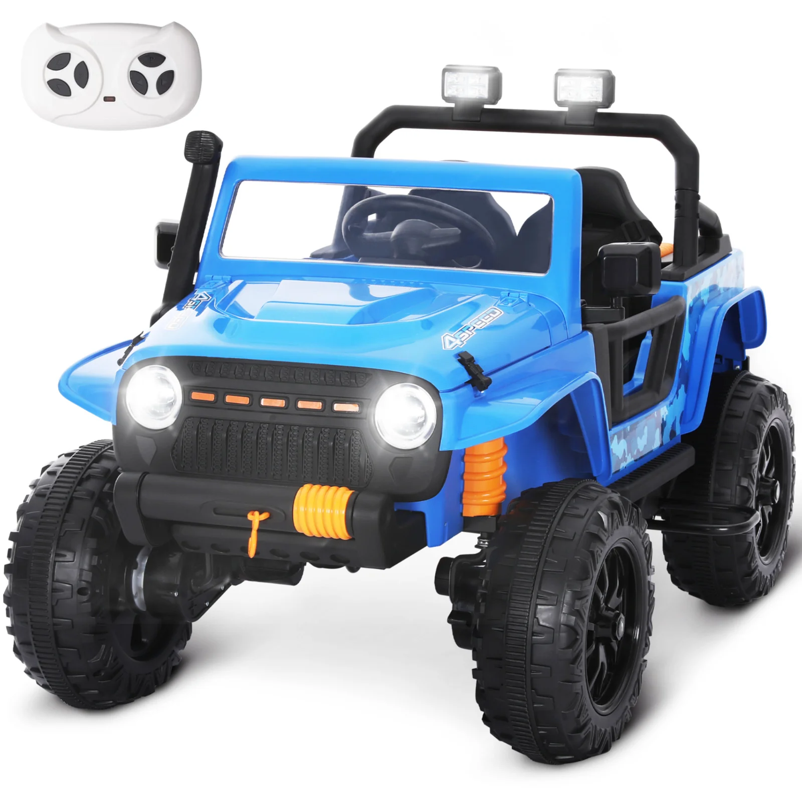 2-Seater Electric Ride-On Jeep Truck for Kids 24V with Bluetooth Remote Control - Image 10