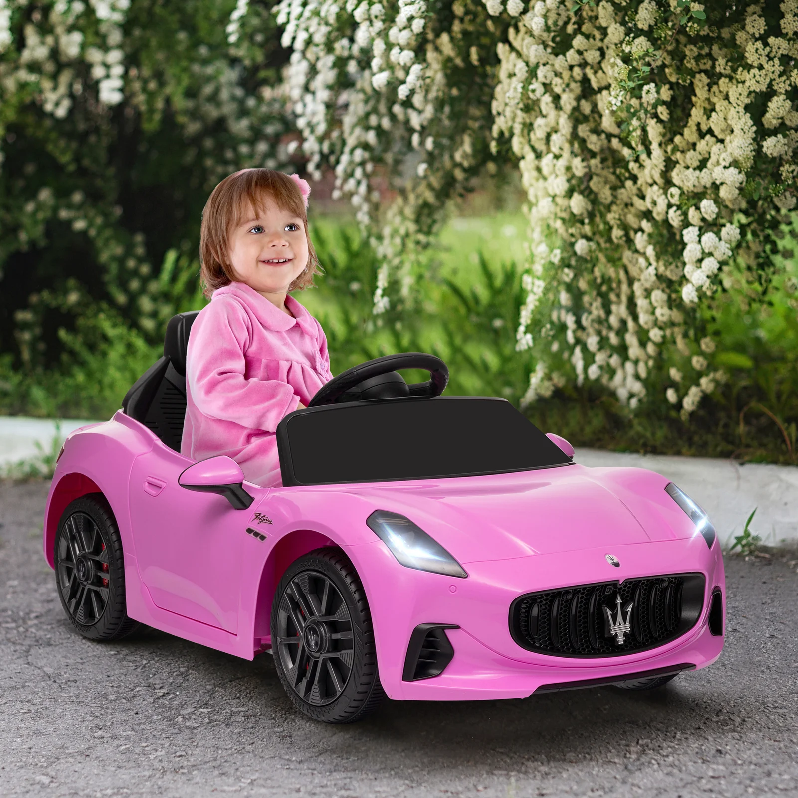 2V Kids Electric Ride-On Car with Remote Control, Soft Start, LED Lights, Music, and Horn - Image 2